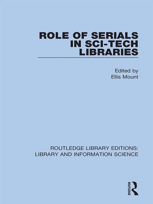 cover image of Role of Serials in Sci-Tech Libraries